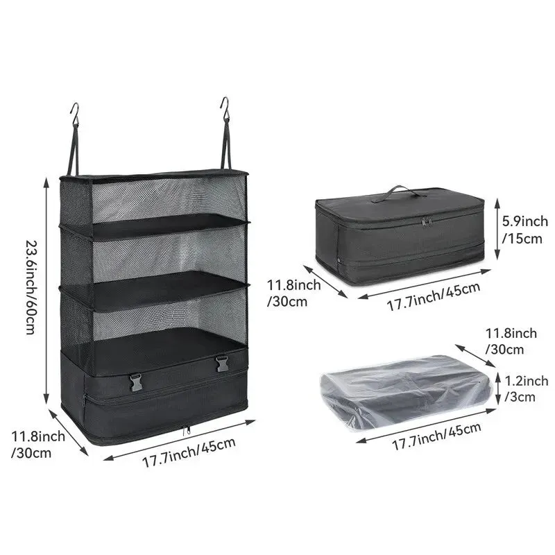 1 Set Hanging Packing Cubes for Housewares and Luggage Organization