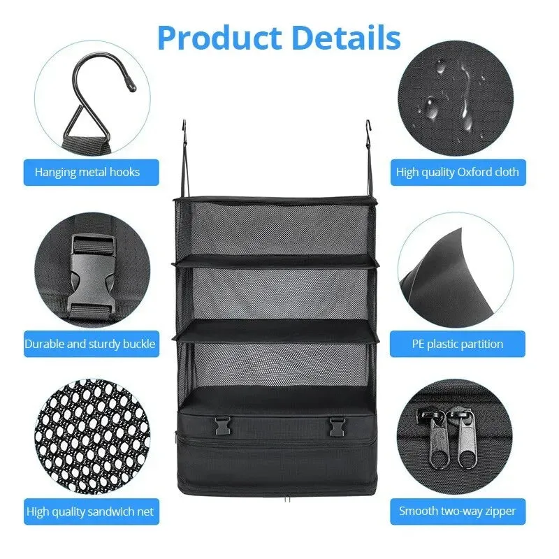 1 Set Hanging Packing Cubes for Housewares and Luggage Organization