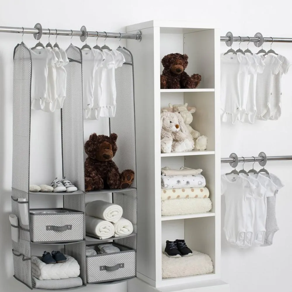 24 Piece Nursery Storage Set | Cool Grey Color | Delta Children Brand