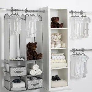 24 Piece Nursery Storage Set | Cool Grey Color | Delta Children Brand