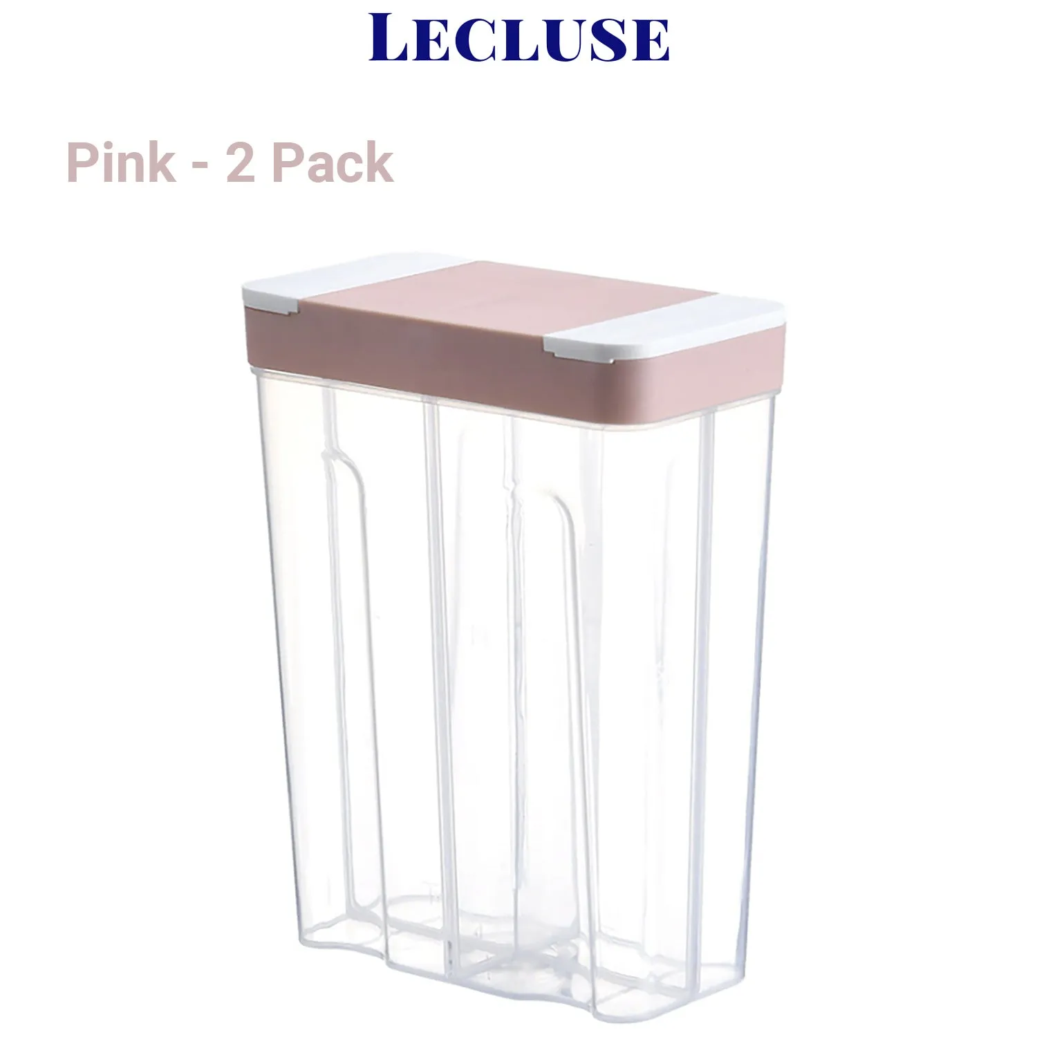 2x Lecluse Kitchen Food Storage Container Cereal Dispenser Dry Goods Bin Lid