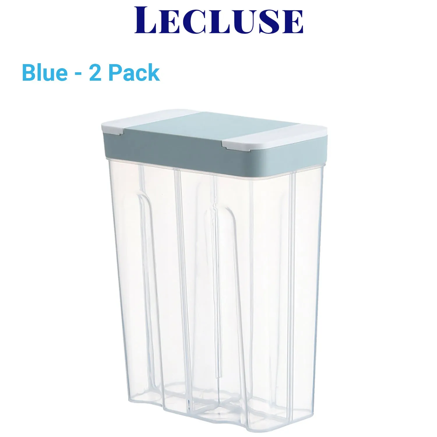2x Lecluse Kitchen Food Storage Container Cereal Dispenser Dry Goods Bin Lid