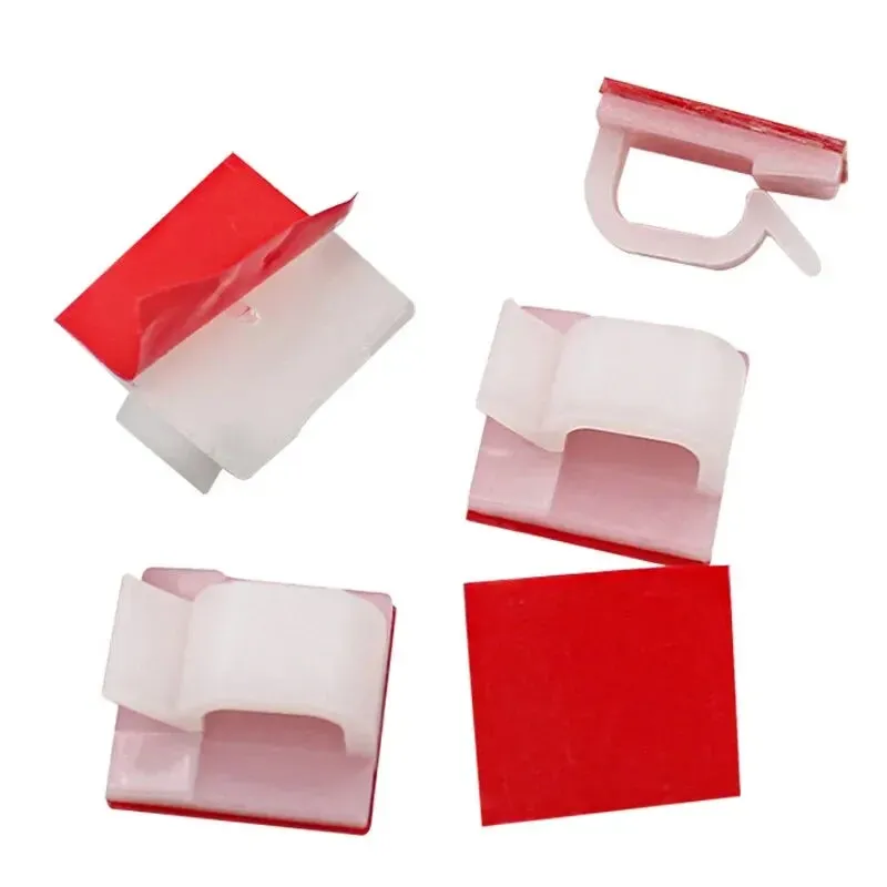 50pcs Cable Organizer Clips Wall Mounted Hook for Wire Management