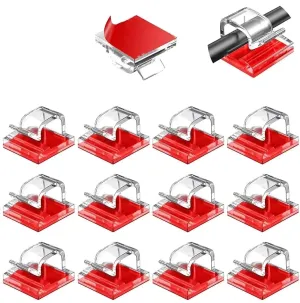 50pcs Cable Organizer Clips Wall Mounted Hook for Wire Management