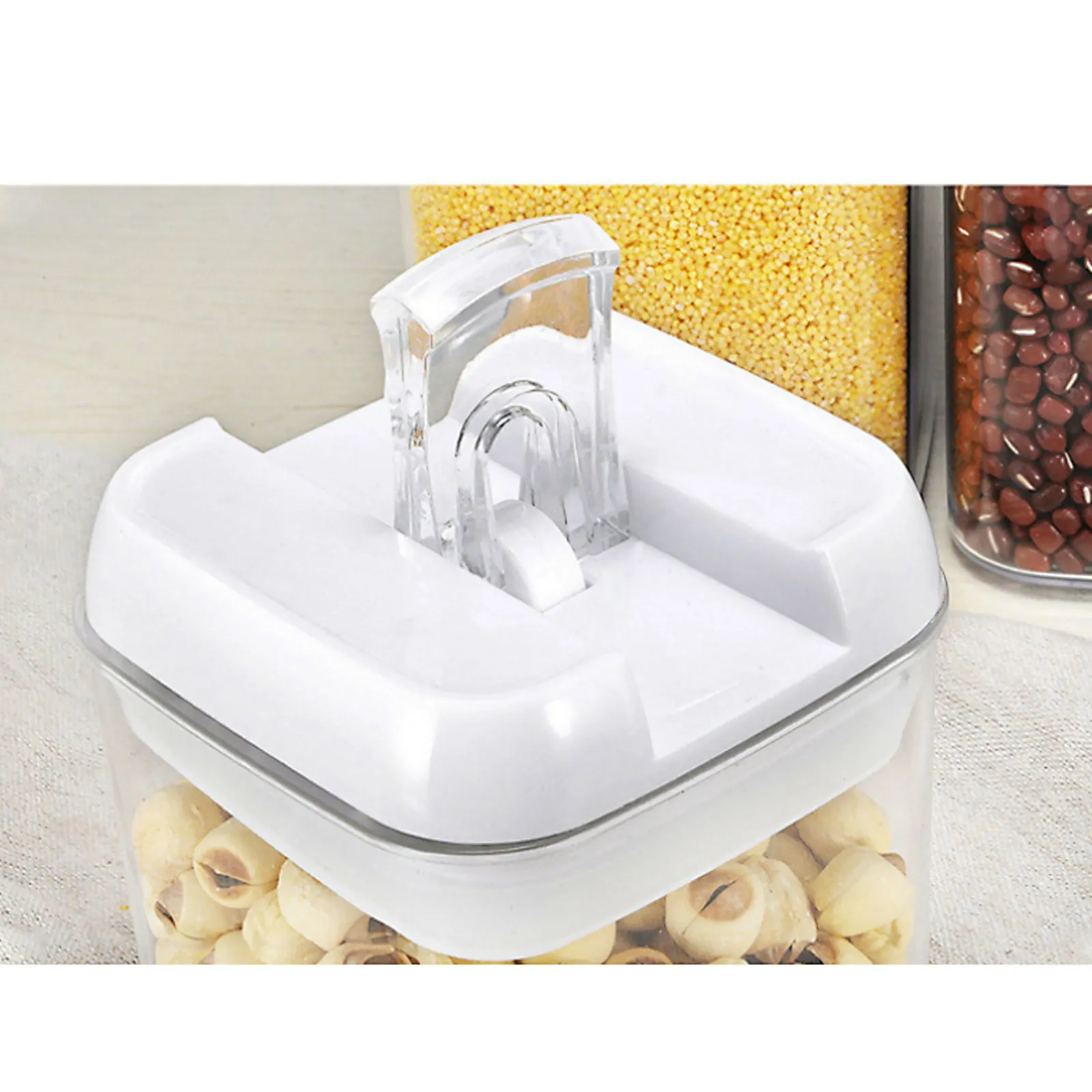7pcs Food Storage Container with Lid Airtight Kitchen Plastic Canister BPA Free