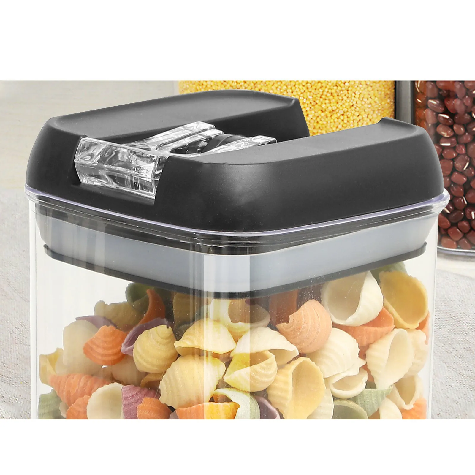 7pcs Food Storage Container with Lid Airtight Kitchen Plastic Canister BPA Free