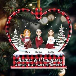 A Bond That Can'T Be Broken. - Personalized Heart Shaped Acrylic Ornament