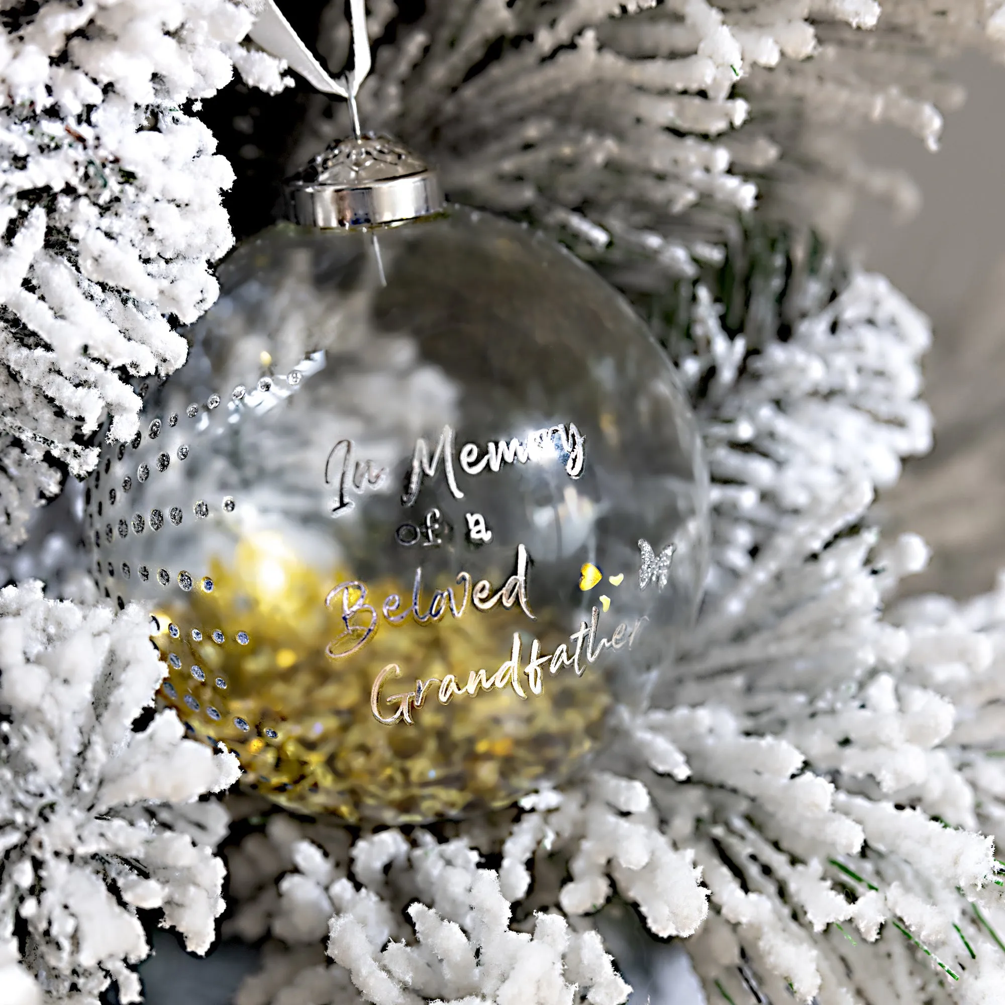 Beloved Grandfather 4" Glass Ornament