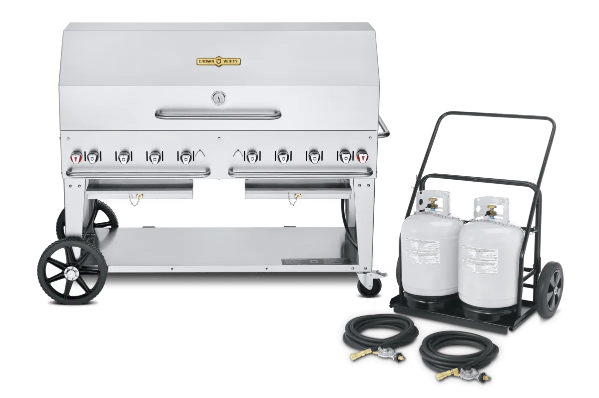 Crown Verity Premium Mobile Grill Club Series with Roll Dome CV-MCC-60-1RDP