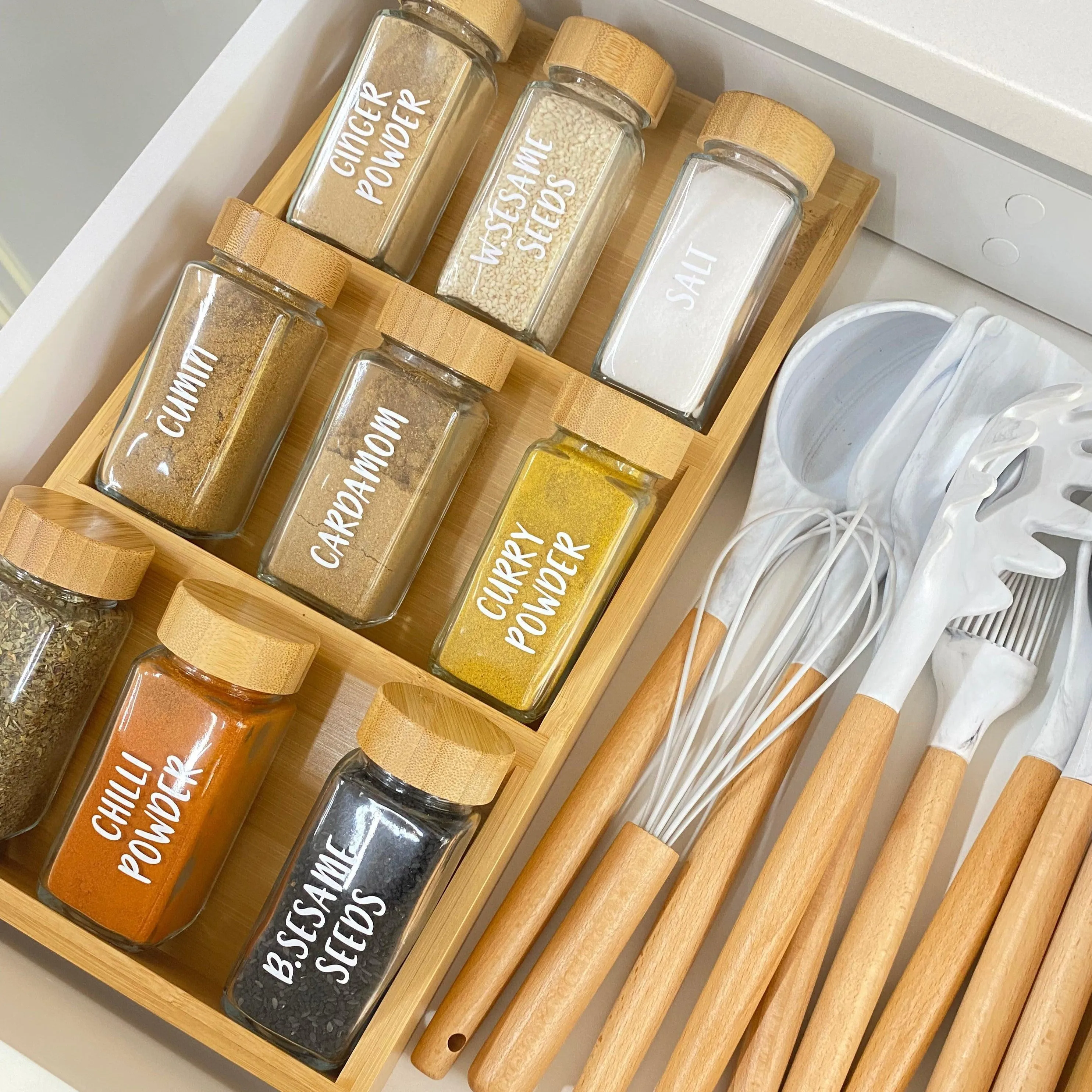 Custom Herb & Spice Labels for Acacia and Bamboo Shaker Jars