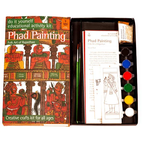 DIY Colouring Folk Art kit Phad Painting