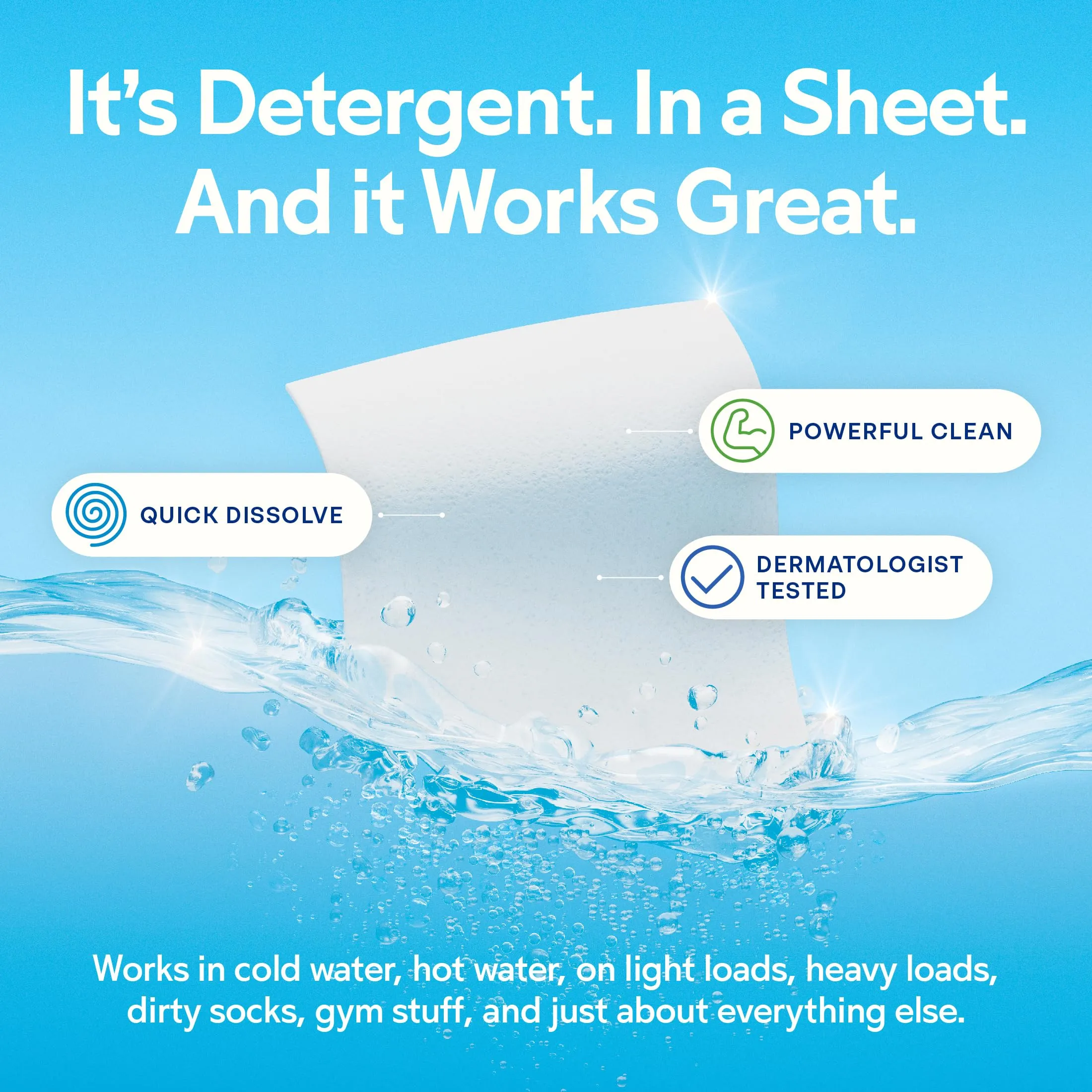 Earth Breeze Laundry Detergent Sheets - 90 Sheets - (3 Pack/30 Each) - 180 Loads - Concentrated Liquidless Laundry Soap - No Plastic Jug - Fresh Scent