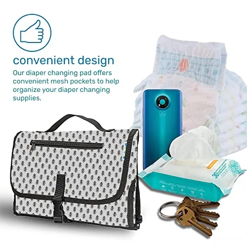 Enovoe Portable Changing Pad Waterproof Grey Arrow Design Convenient Durable Baby