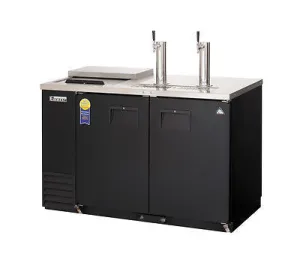 Everest EBD2-CT 58" Double Door Club Top Direct Draw Keg Refrigerator