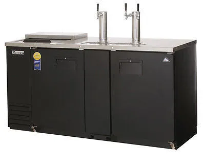 Everest EBD3-CT 68" Double Door Club Top Direct Draw Keg Refrigerator