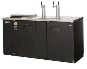 Everest EBD3-CT 68" Double Door Club Top Direct Draw Keg Refrigerator