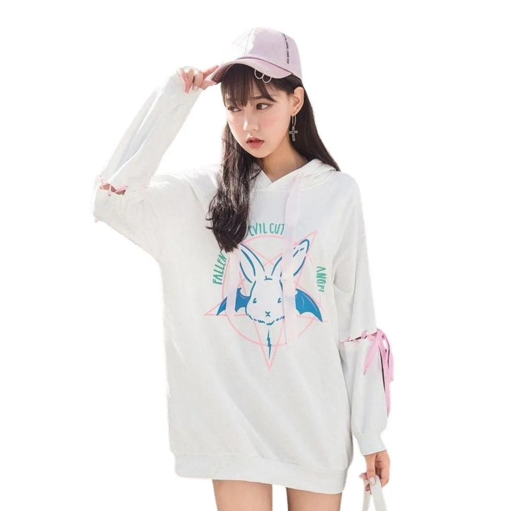 Fallen Evil Cutie Angel Hoodie: A great hoodie for rock, punk, bat and rabbit fans