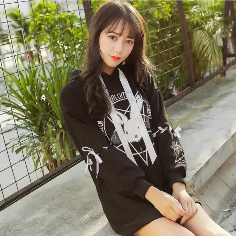 Fallen Evil Cutie Angel Hoodie: A great hoodie for rock, punk, bat and rabbit fans
