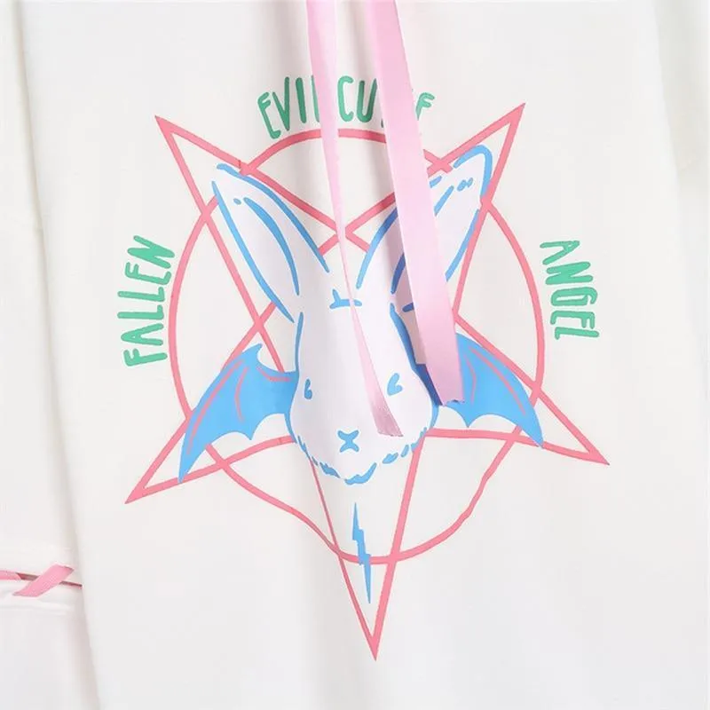 Fallen Evil Cutie Angel Hoodie: A great hoodie for rock, punk, bat and rabbit fans