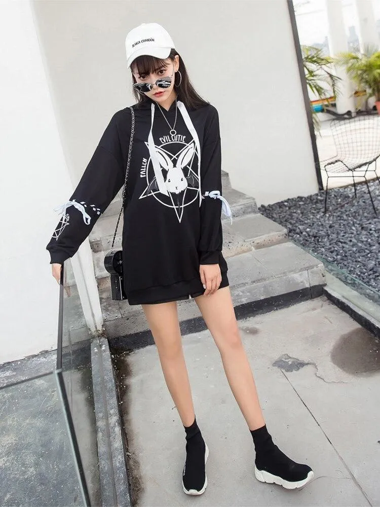 Fallen Evil Cutie Angel Hoodie: A great hoodie for rock, punk, bat and rabbit fans