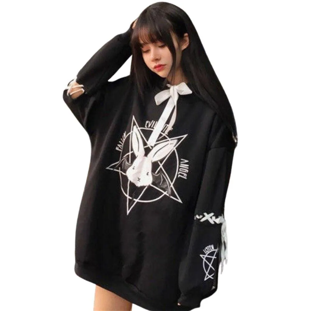 Fallen Evil Cutie Angel Hoodie: A great hoodie for rock, punk, bat and rabbit fans