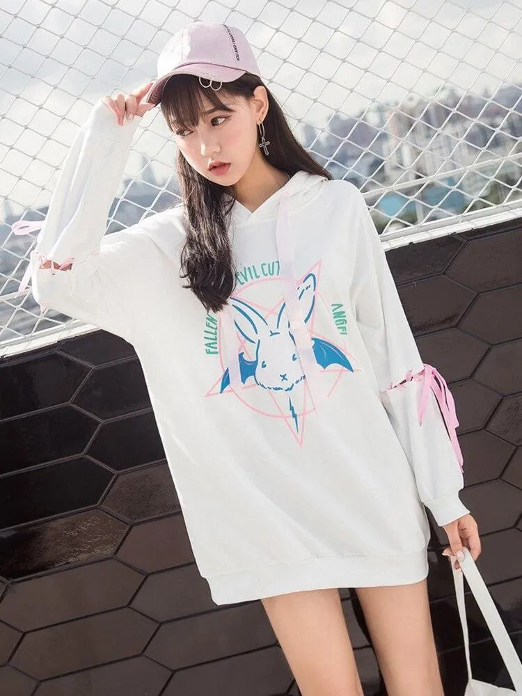 Fallen Evil Cutie Angel Hoodie: A great hoodie for rock, punk, bat and rabbit fans