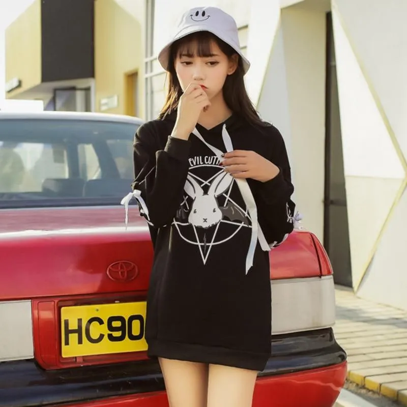 Fallen Evil Cutie Angel Hoodie: A great hoodie for rock, punk, bat and rabbit fans