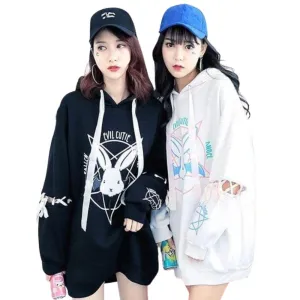 Fallen Evil Cutie Angel Hoodie: A great hoodie for rock, punk, bat and rabbit fans
