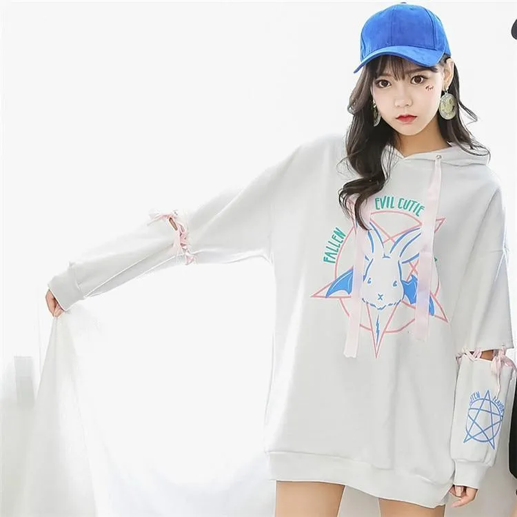 Fallen Evil Cutie Angel Hoodie: A great hoodie for rock, punk, bat and rabbit fans
