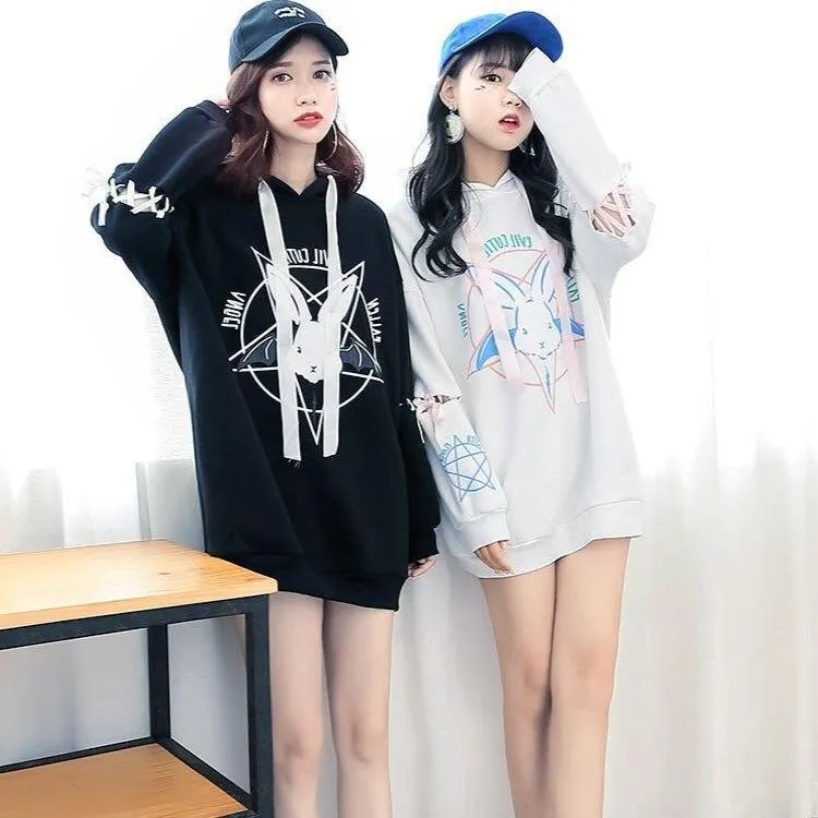 Fallen Evil Cutie Angel Hoodie: A great hoodie for rock, punk, bat and rabbit fans