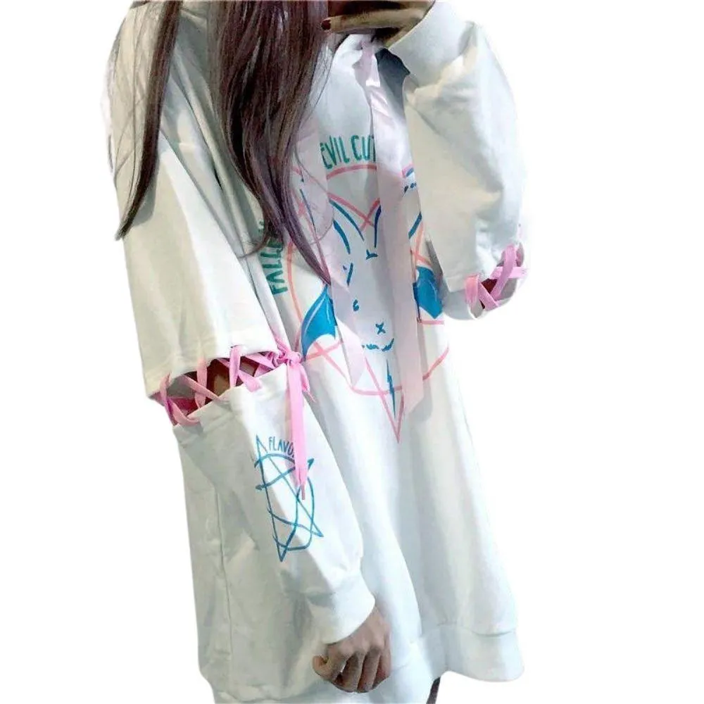 Fallen Evil Cutie Angel Hoodie: A great hoodie for rock, punk, bat and rabbit fans
