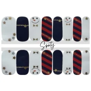 Fancy Frosty Nail Wrap | Snowman Nail Art| Holiday Mani