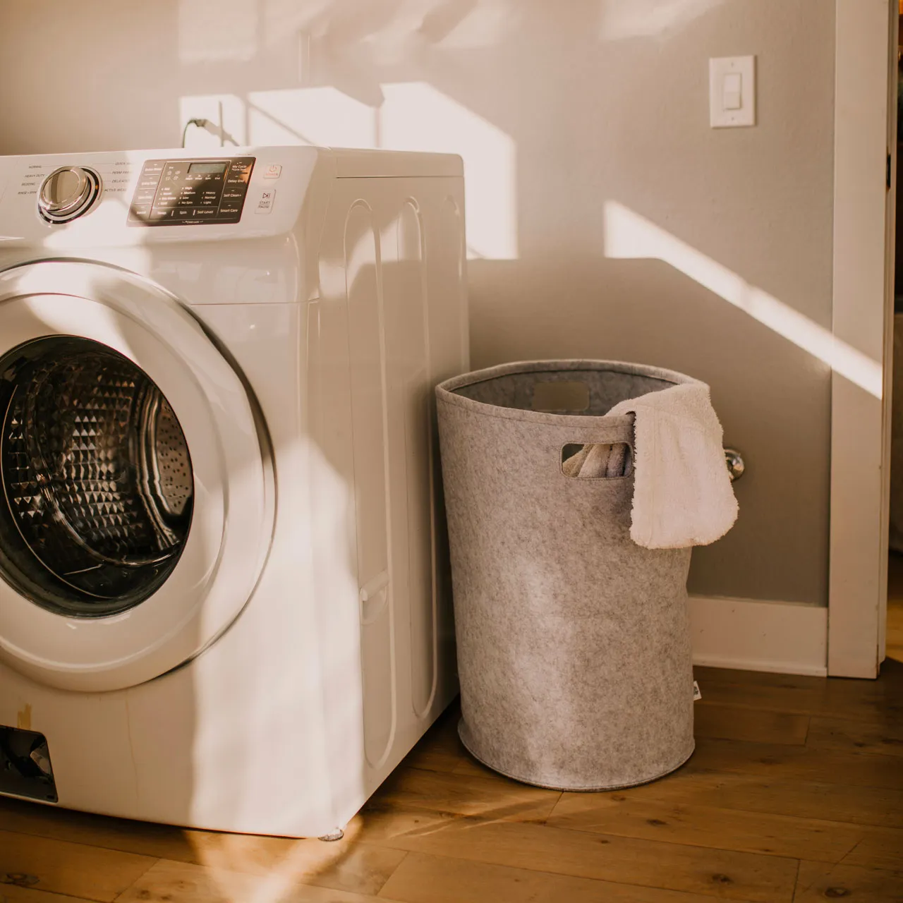 Felt Laundry Hamper - Oatmeal