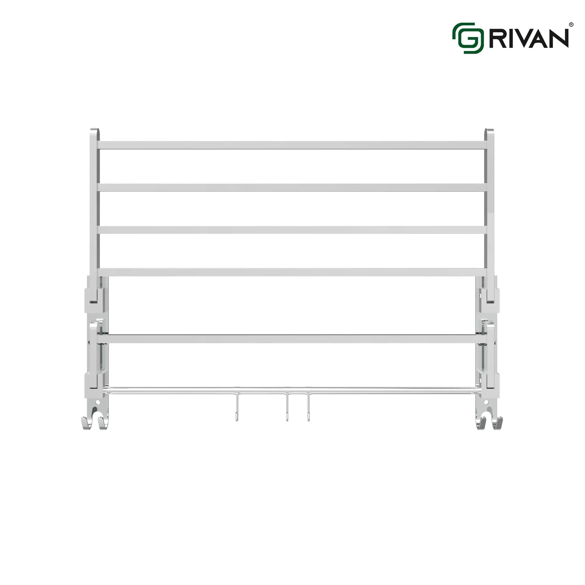 GRIVAN Stainless Steel Folding Towel Racks for Bathroom, Towel Racks, Folding Towel Stand, Bathroom Towel Holder, Bathroom Stand, Bathroom Accessories and Fittings