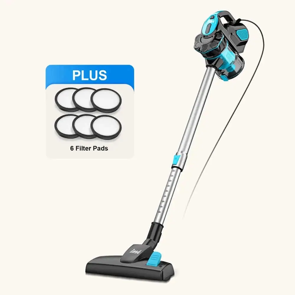 INSE I5 Corded Stick Vacuum 600W 18Kpa for Hardwood Floor Pet Hair