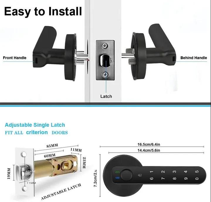 Intelligent door lock with fingerprint