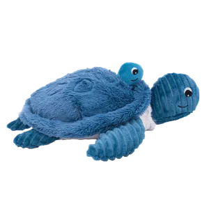 Les Deglingos Ptipotos Savenou Mama and Baby Turtle Blue