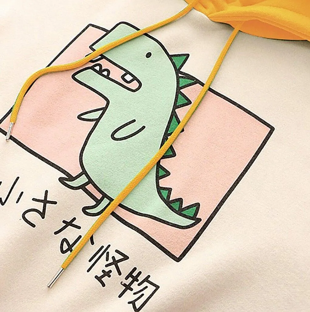 Little Monster Japanese Kawaii Cartoon Dinosaur Hoodie Sweatshirt