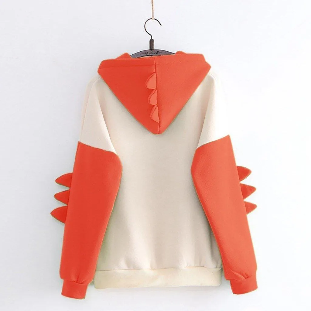 Little Monster Japanese Kawaii Cartoon Dinosaur Hoodie Sweatshirt