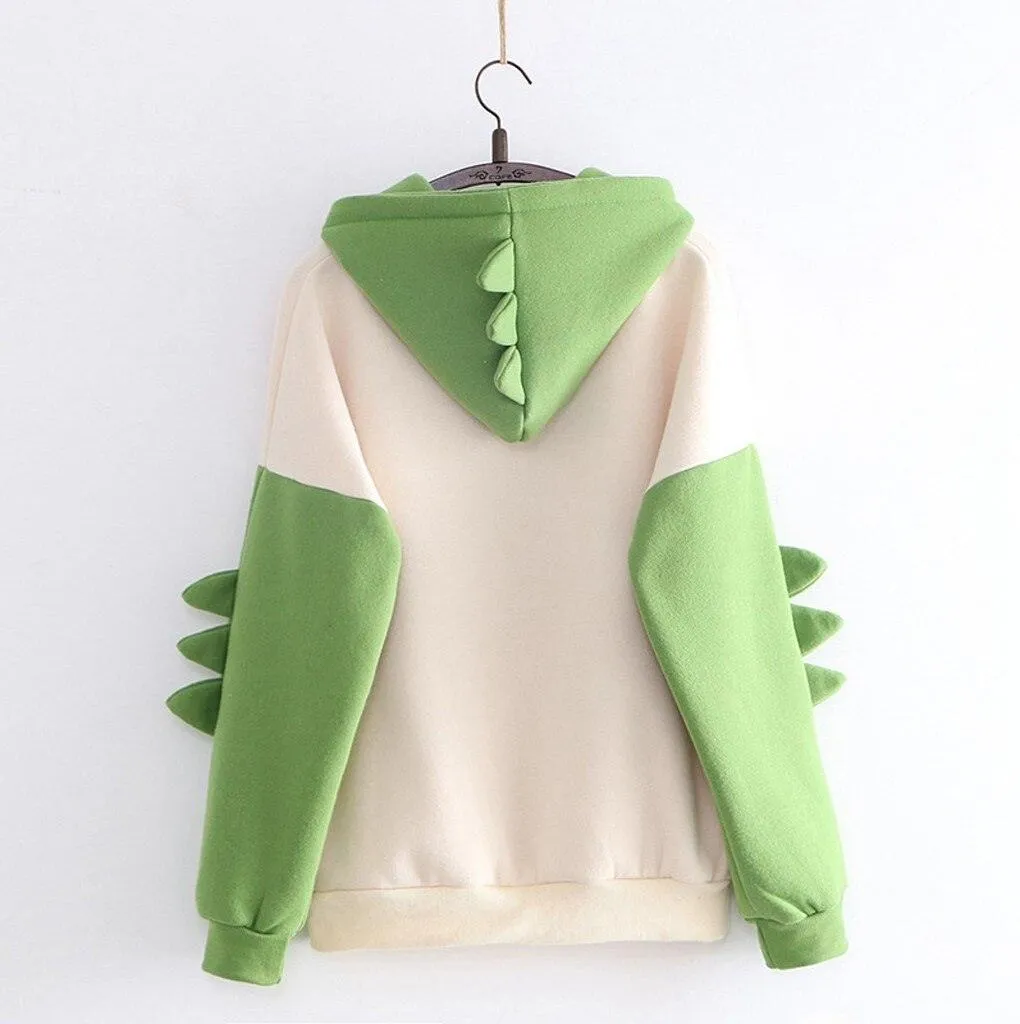 Little Monster Japanese Kawaii Cartoon Dinosaur Hoodie Sweatshirt