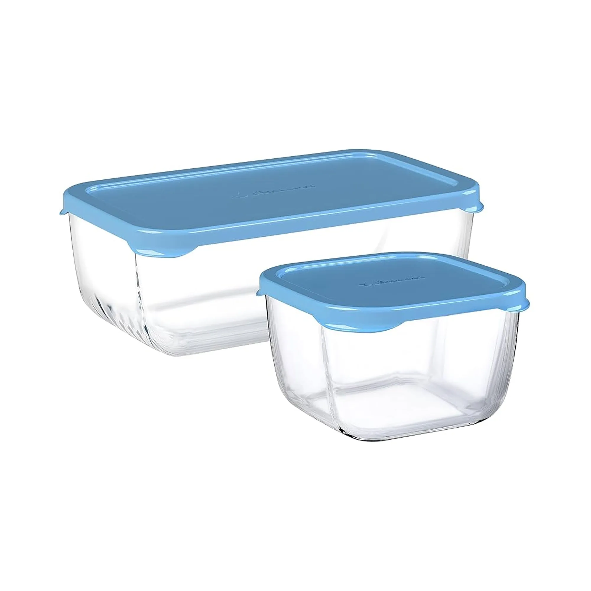 Pasabahce Snowbox 2 Piece Storage Container Set Clear