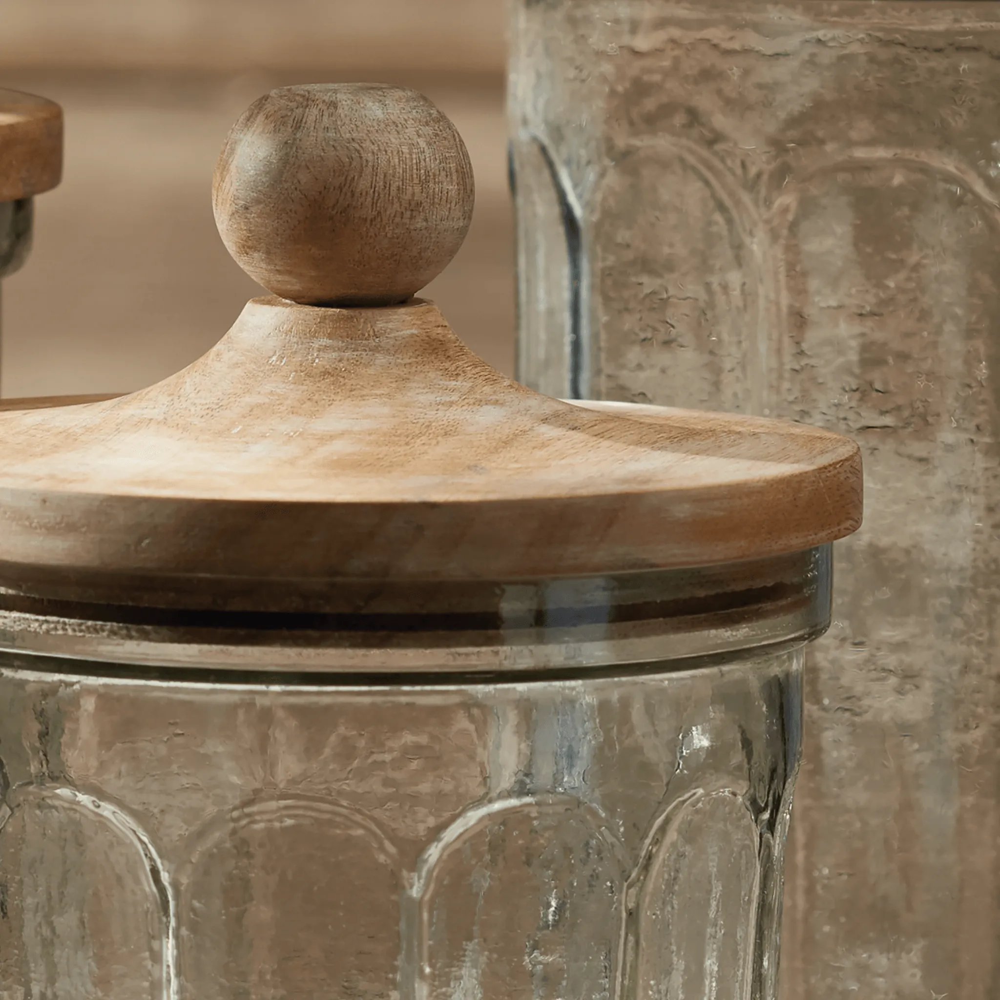 Set of Three Olive Hill Kitchen Canisters