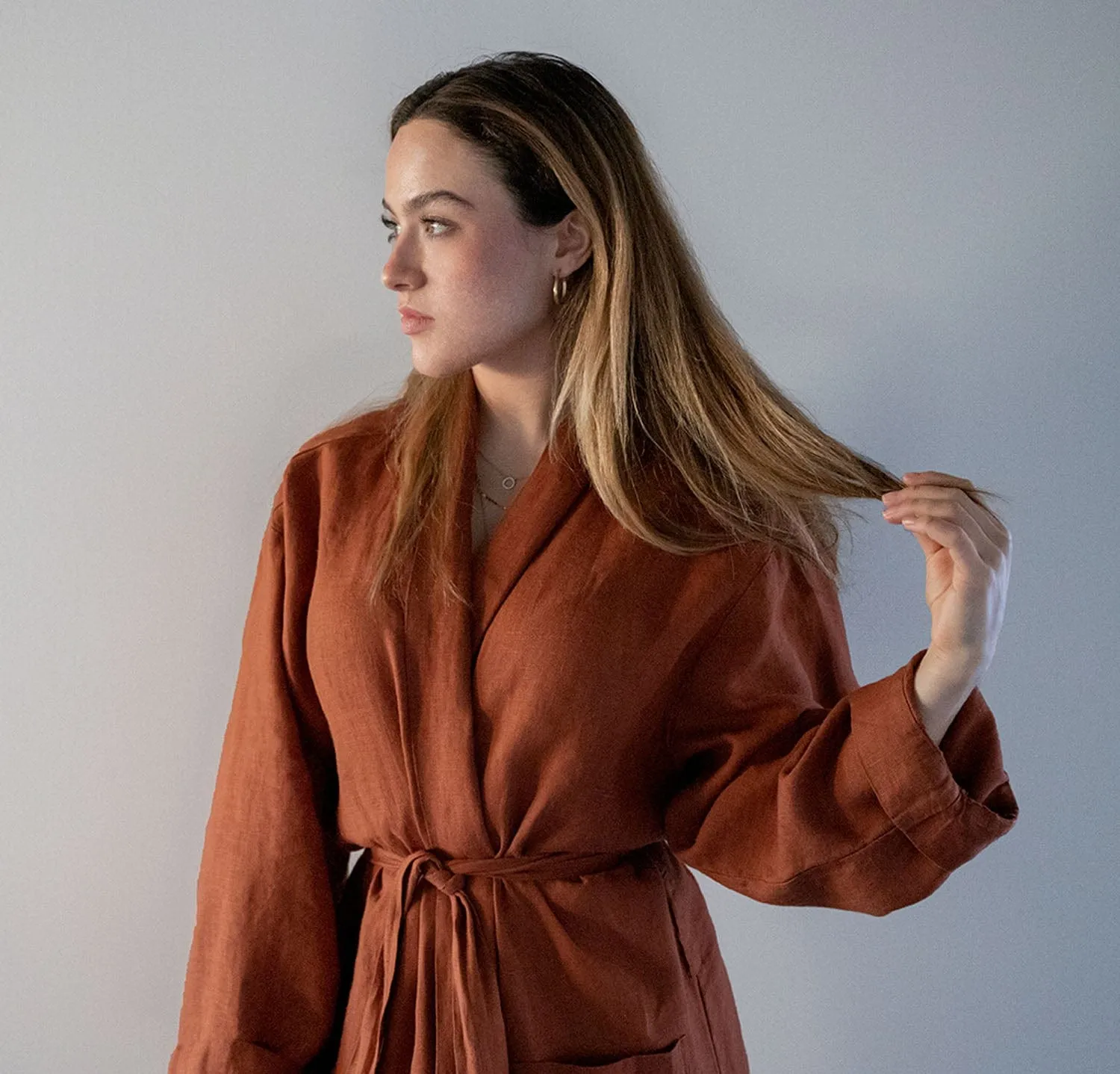 St. Barts Linen Robe (Ready to Ship)