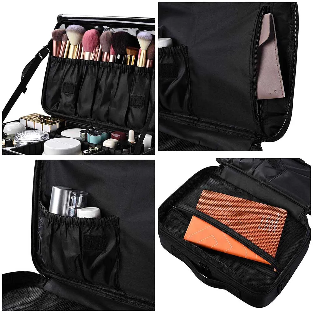 TheLAShop 14in 1200D Oxford Makeup Bag Train Case Organizer