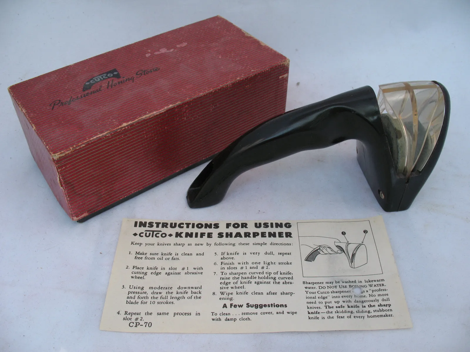 VINTAGE CUTCO HONING STONE KNIFE KNIVES SWORD Blade Blades SHARPENER SHARPENING TOOL TOOLS
