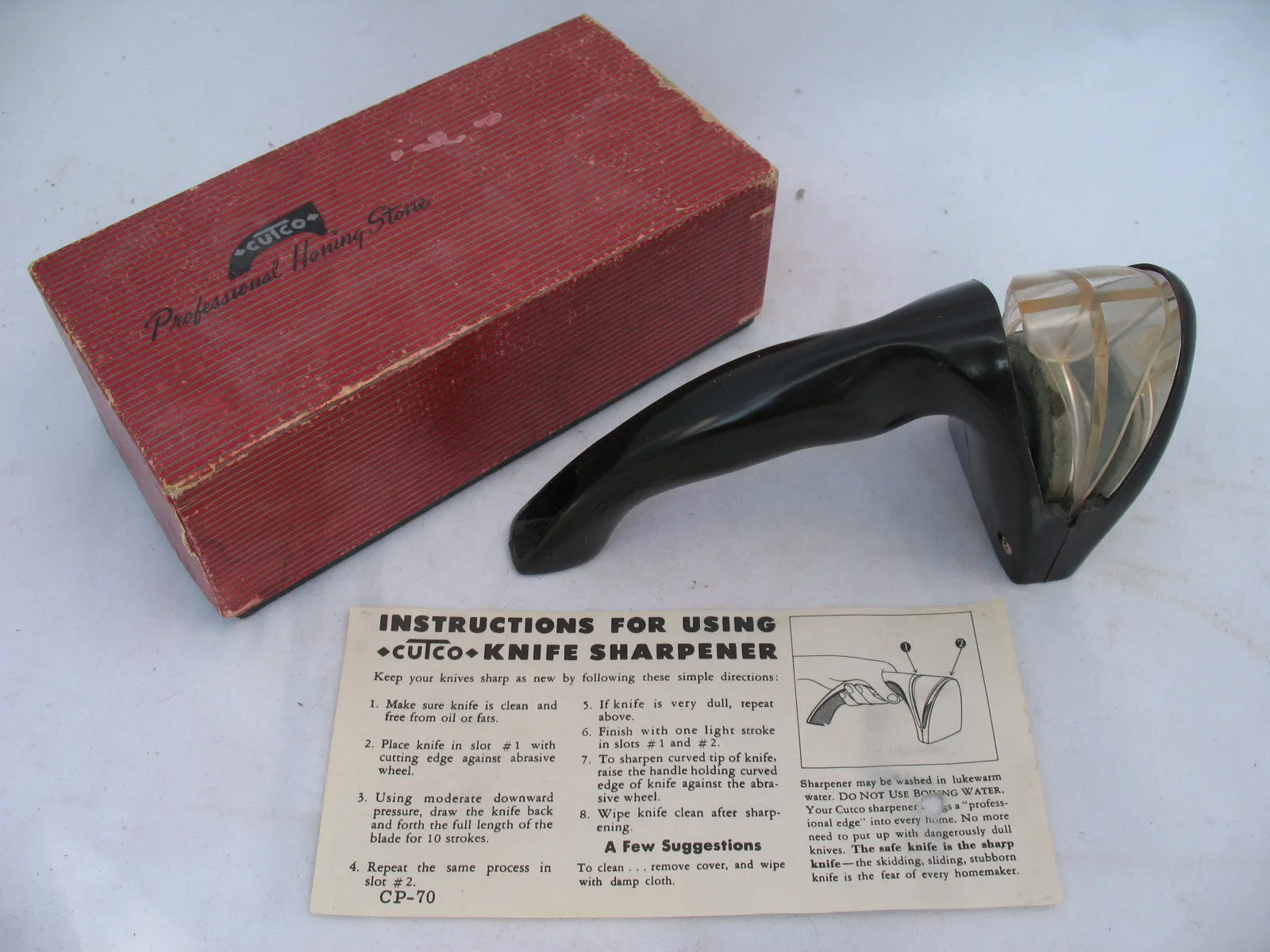 VINTAGE CUTCO HONING STONE KNIFE KNIVES SWORD Blade Blades SHARPENER SHARPENING TOOL TOOLS