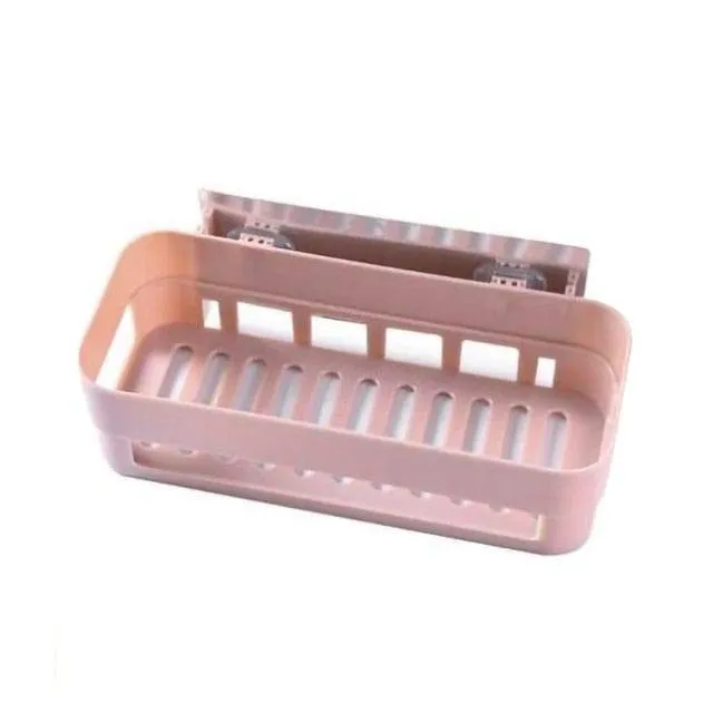 Wall Mounted Bathroom Shelf Durable Suction Cup Corner Drainage Shelf Dish