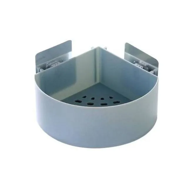 Wall Mounted Bathroom Shelf Durable Suction Cup Corner Drainage Shelf Dish