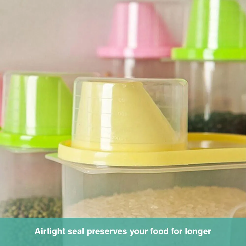 Wasel Plastic Dried Food Storage Containers Lids Box Jars Airtight Cereal Rice
