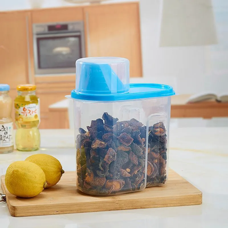Wasel Plastic Dried Food Storage Containers Lids Box Jars Airtight Cereal Rice